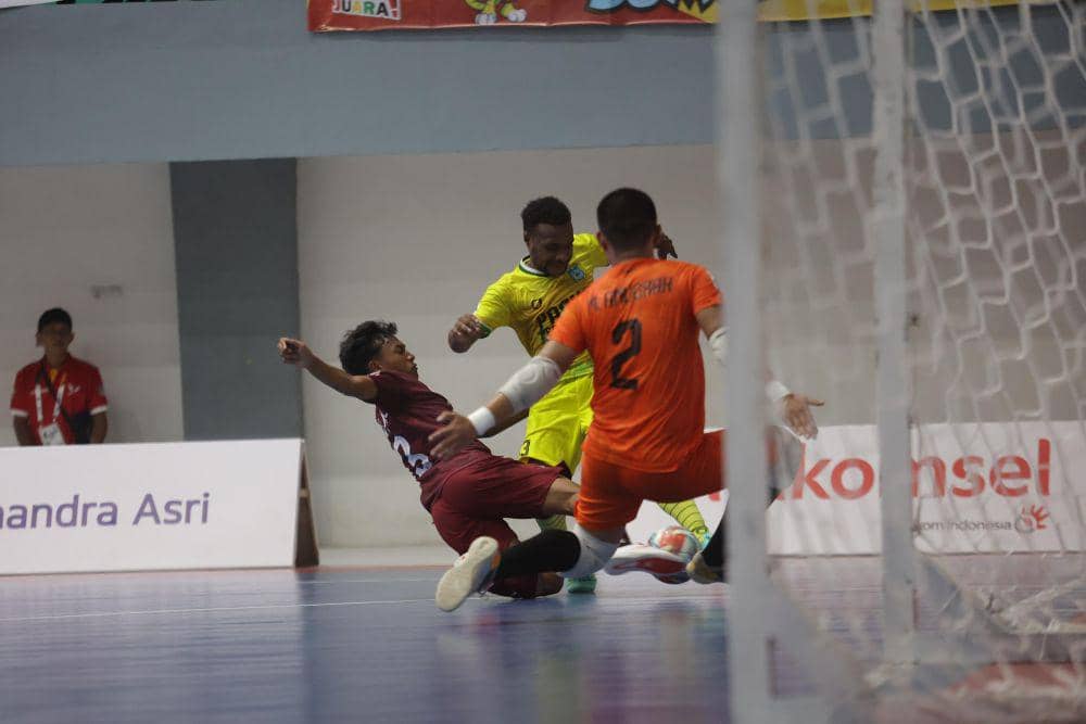 Papua Pegunungan meraih kemenangan atas Sulsel pada lanjutan cabor futsal PON di GOR Futsal Dispora Sumut, Minggu (1/9/2024) (dok.media futsal PON)