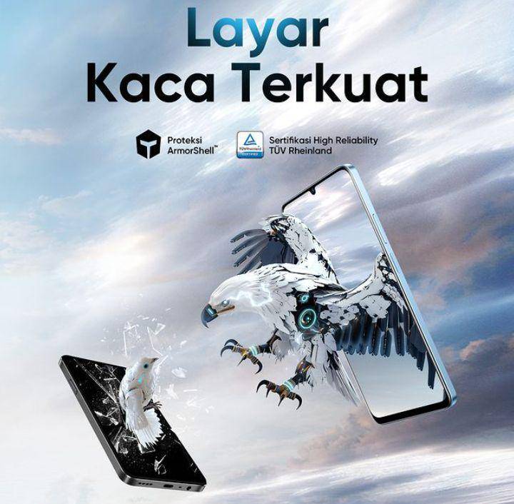 ilustrasi proteksi layar realme Note 60 (instagram.com/realmeindonesia)