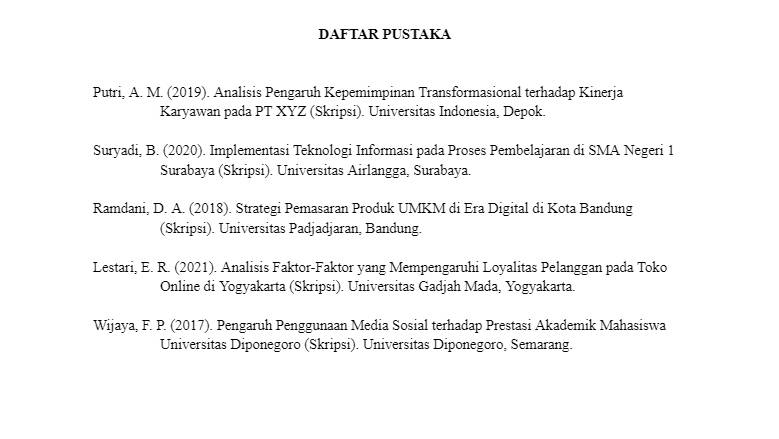 ilustrasi daftar pustaka skripsi (dok.pribadi/Lathiva R. Faisol)
