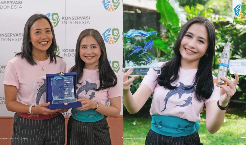 7 Potret Prilly Ditunjuk jadi Kawan Hiu Paus, Inspiratif!