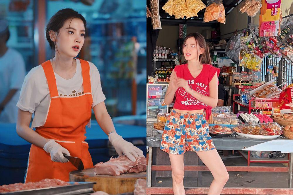 potret Baifern Pimchanok jadi penjual daging hingga penjaga warung (instagram.com/baifernbah)