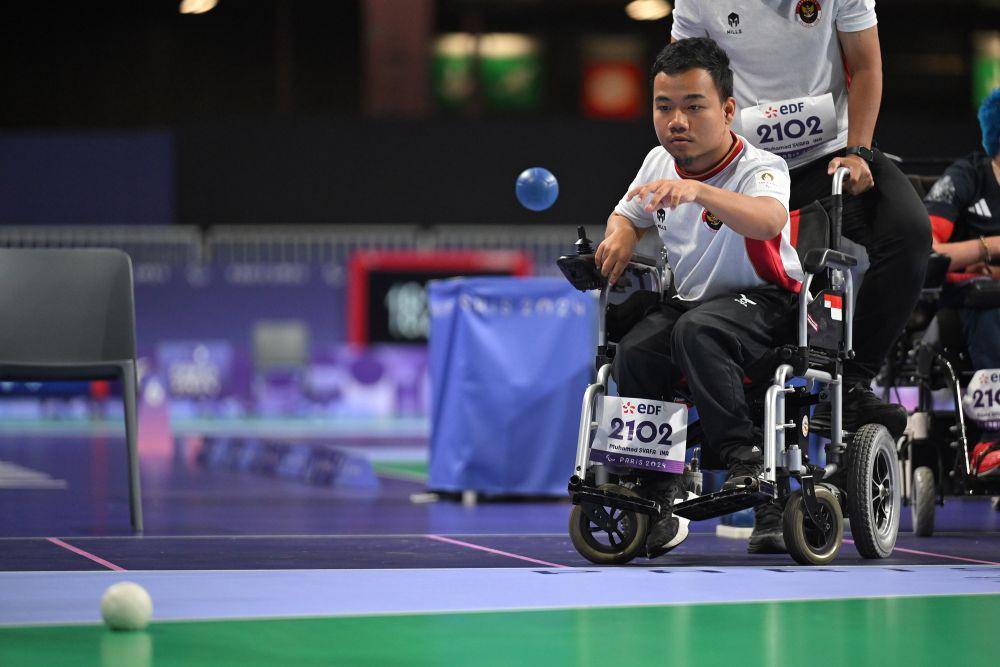 Atlet Boccia Indonesia, Muhammad Afrizal Syafa meraih perunggu di Paralimpiade 2024 Paris (dok.NPC Indonesia)