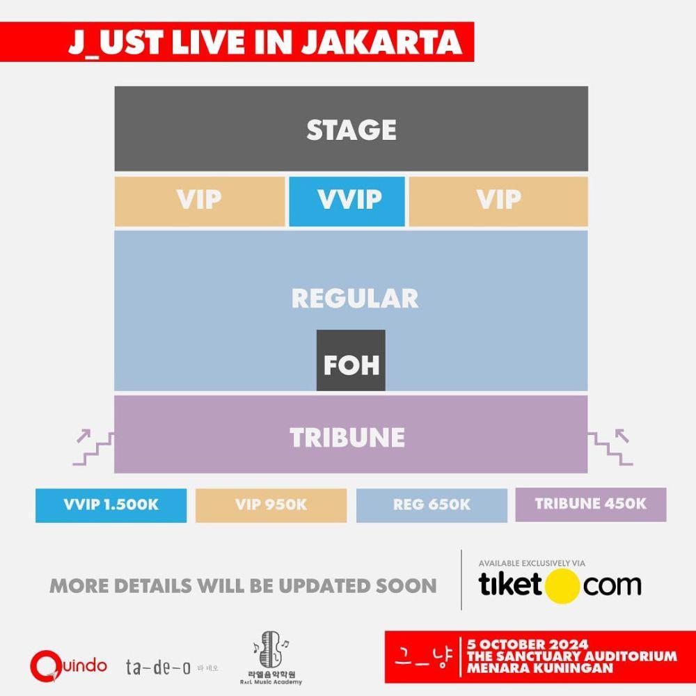 harga tiket konser J_UST di Jakarta (instagram.com/tadeo_jkt)