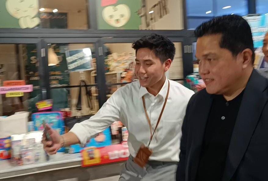 Erick Thohir di Pos Bloc Jakarta, Senin (2/9/2024). (IDN Times/Tino).