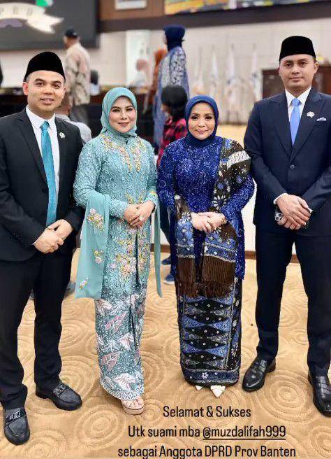 Muzdalifah dampingi suami dilantik (Instagram.com/muzdalifah999)