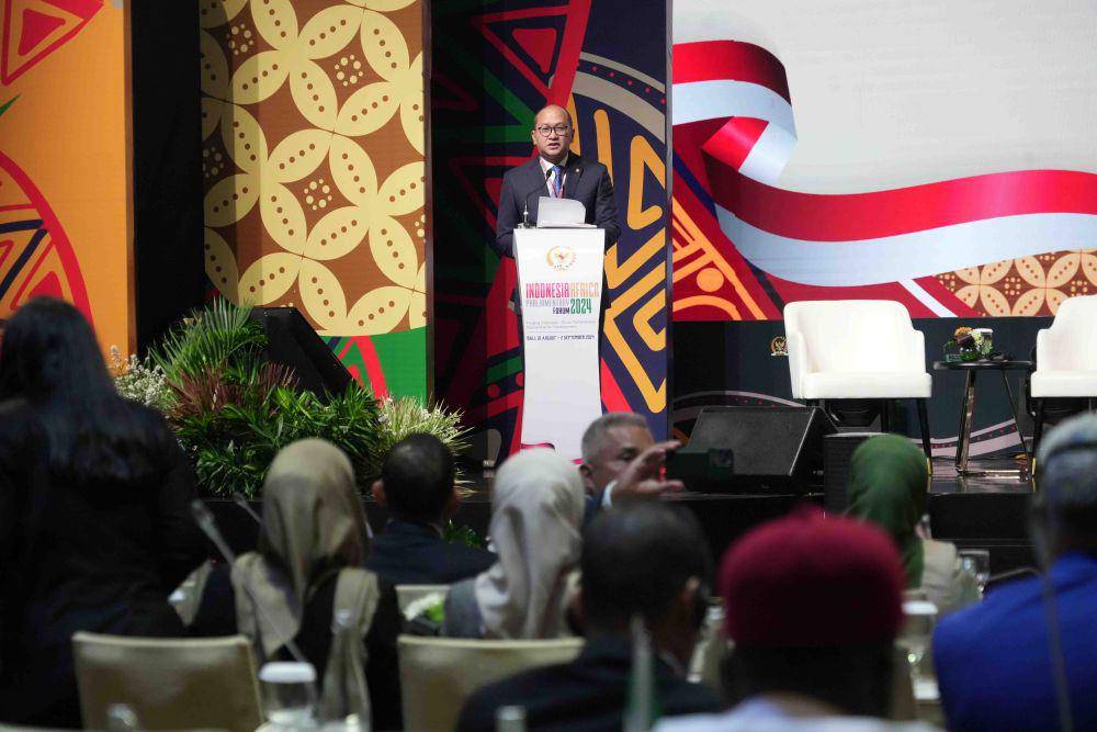 Menteri Investasi/Kepala Badan Koordinasi Penanaman Modal (BKPM) Rosan Roeslani di acara Indonesia-Africa Parliamentary Forum(IAPF) sesi ketiga, di Nusa Dua, Bali (1/9). (dok. Kementerian Investasi/BKPM)