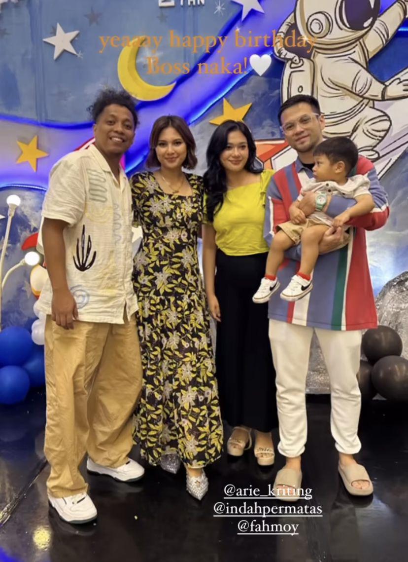potret artis hadiri ulang tahun ke-2 Naka, anak Arie Kriting dan Indah Permatasari (Instagram.com/adeyunita)