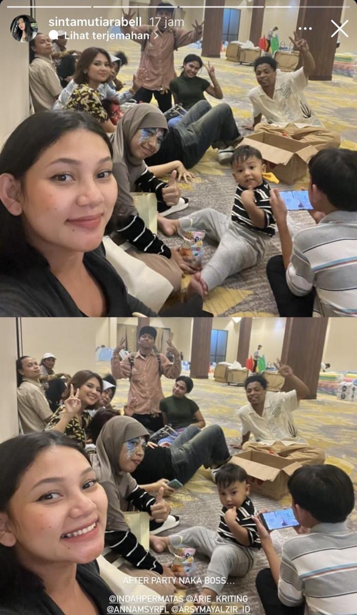 potret artis hadiri ulang tahun ke-2 Naka, anak Arie Kriting dan Indah Permatasari (Instagram.com/sintamutiarabell)