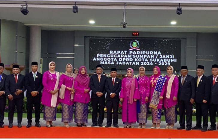 Anggota DPRD Kota Sukabumi periode 2024-2029 resmi dilantik (IDN Times/Siti Fatimah