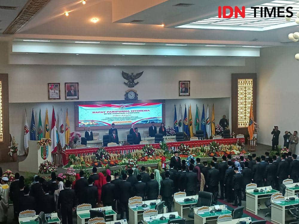 Pelantikan Anggota DPRD Provinsi Lampung 2024-2029. (IDN Times/Tama Yudha Wiguna).