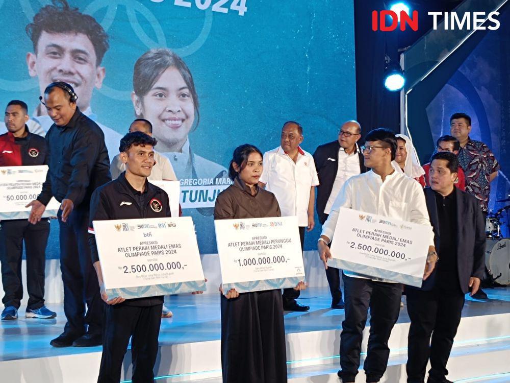 BUMN Guyur Bonus Peraih Medali Olimpiade 2024, Total Rp6 M