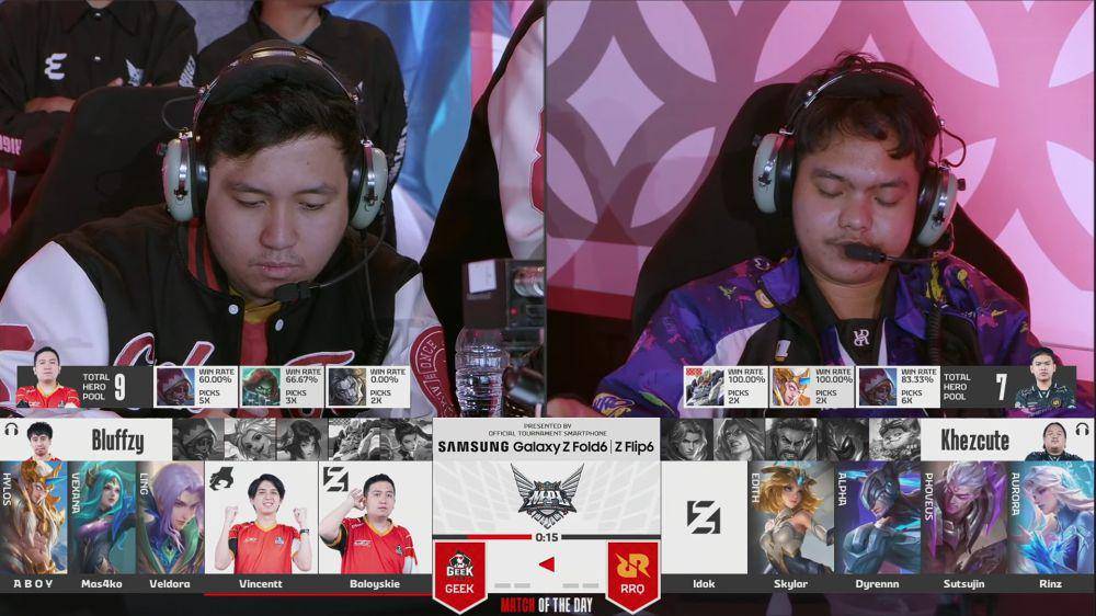 Drafting game pertama Geek Fam vs RRQ Hoshi (youtube.com/MPL Indonesia)