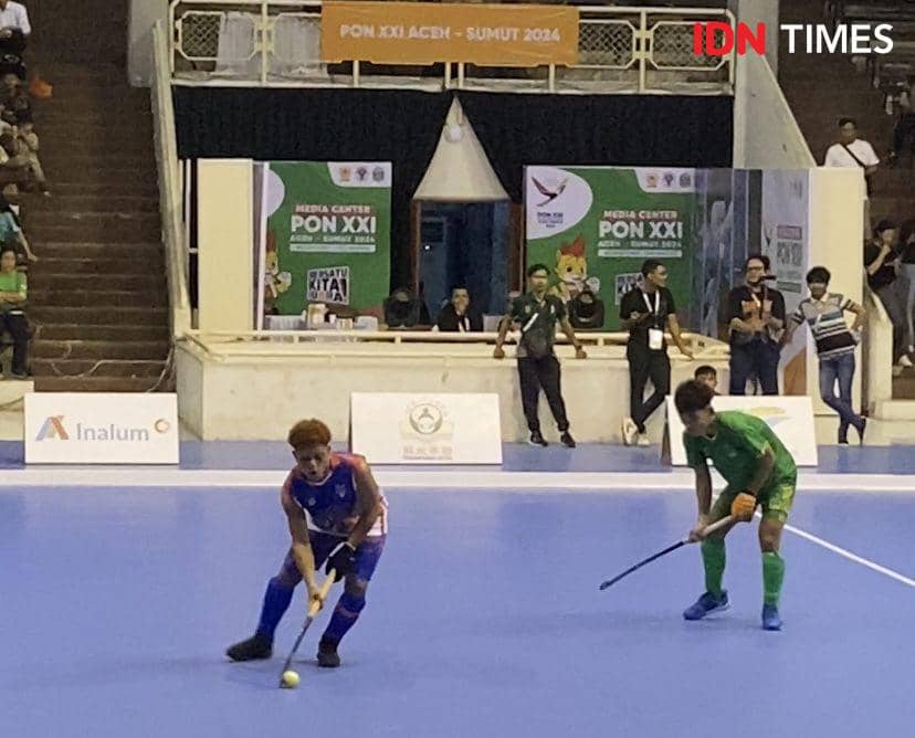 Sengit, Tim PON Hoki Indoor Putra Papua Taklukkan Tuan Rumah 2-1
