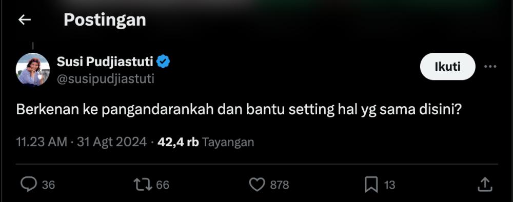 Inovasi viral dari petani milenial Gapoktan Parangtritis ini mendapat respon dari Ibu Susi Pudjiastuti (x.com/@susipudjiastuti)