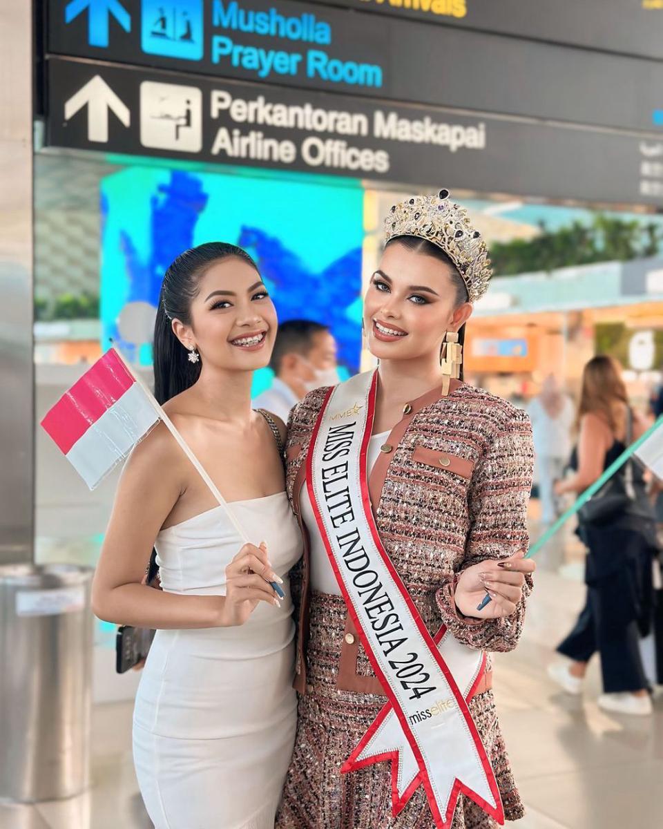 Potret Keberangkatan Tawana Shledrick ke Ajang Miss Elite World 2024 (Instagram.com/yulinarftr_)