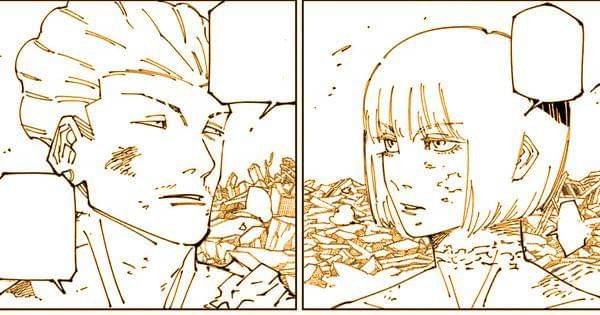 Hakari dan Uraume menyadari kekalahan Sukuna ( Dok. Shueisha / Jujutsu Kaisen )