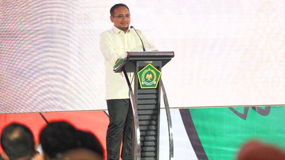 Menag Yaqut Cholil Qoumas dalam acara pembukaan KSM Nasional 2024 di Jakarta pada 2 September 2024 (kemenag.go.id)