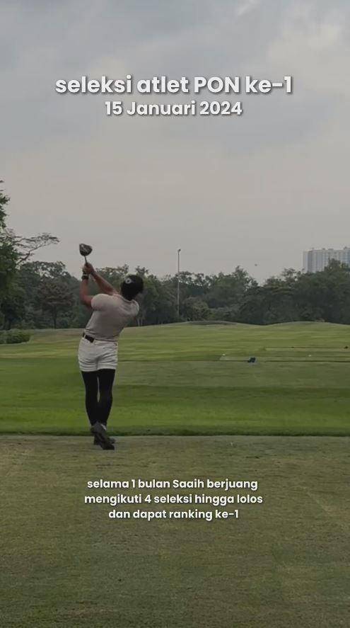 Saaih Halilintar lolos PON 2024 (Instagram.com/saaihahlilintar)