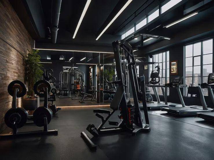 Ilustrasi alat gym lengkap (freepik.com/os88k)