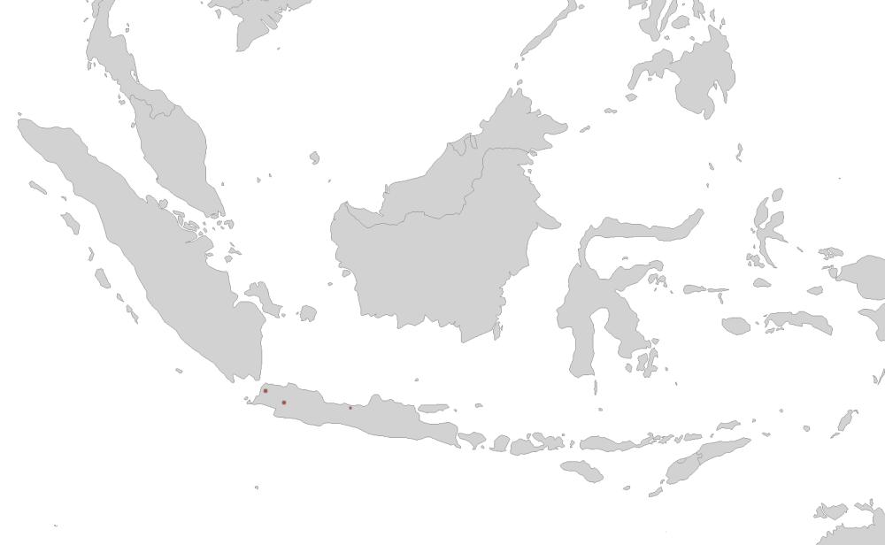 Peta penyebaran caecilia jawa (commons.wikimedia.org/Rubaisport)