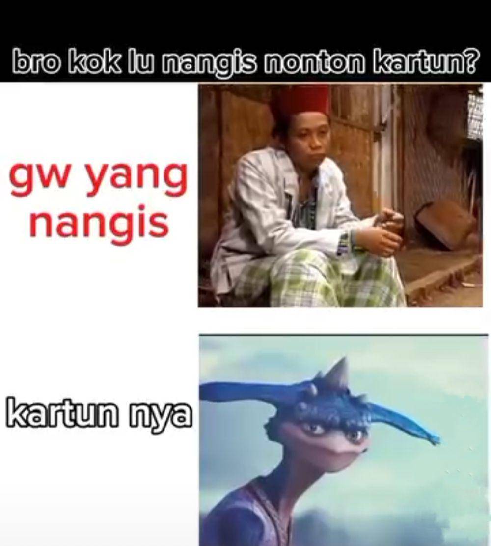 meme nonton kartun (instagram.com/fahminidhar)