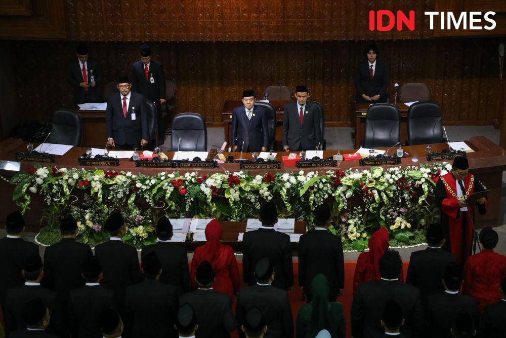 Acara pelantikan anggota DPRD periode 2024-2029. (IDN Times/Fariz Fardianto)