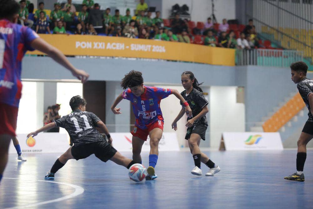 Duel Papua Barat kontra Kaltim pada lanjutan futsal PON 2024, Selasa (3/9/2024) (dok.media futsal PON)