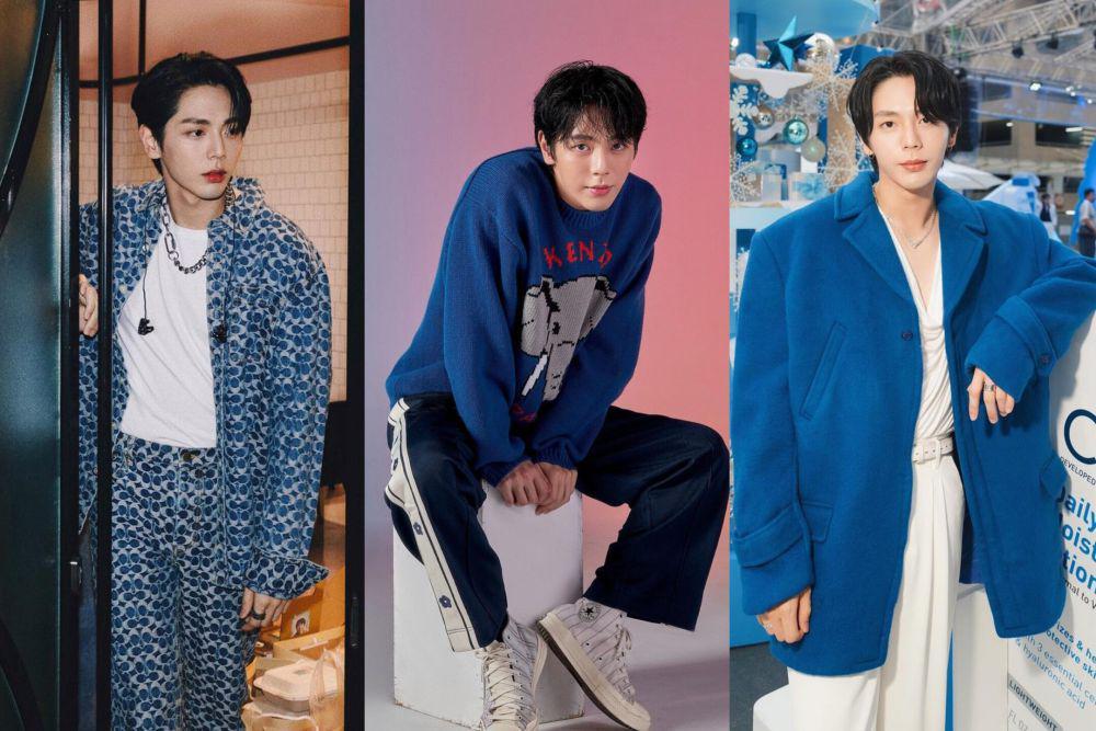 8 Ide OOTD Nuansa Biru ala Up Poompat, Tampil Segar dan Kece!