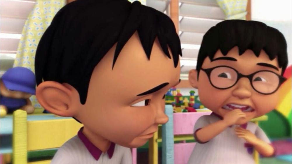 Fizi bersama Ehsan (dok. Les' Copaque Production/Upin dan Ipin)