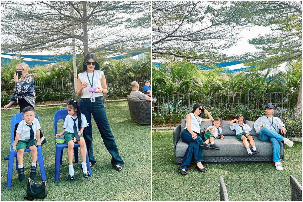 7 Potret Anissa Aziza dan Raditya Dika Hadiri Acara Sekolah Anak