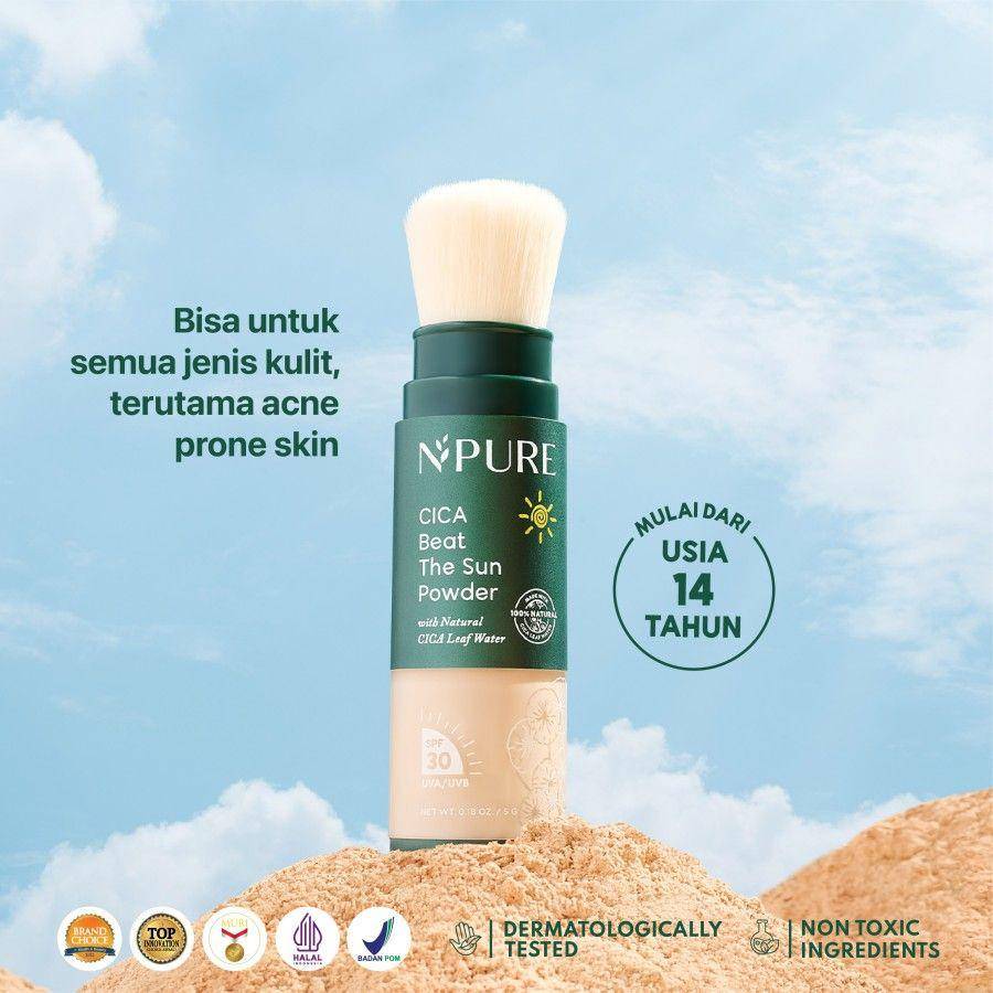 NPURE Sunscreen Cica Beat The Sun Powder (tokopedia.com/npure)