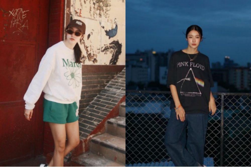 8 Referensi Lazy Outfit Namtan Tipnaree, Gaya Busana Comfy