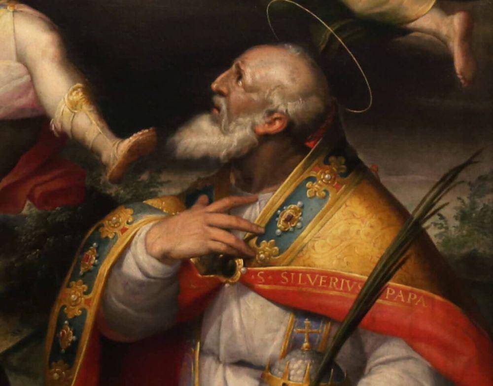 ilustrasi Santo Silverius (thestationofthecross.com)