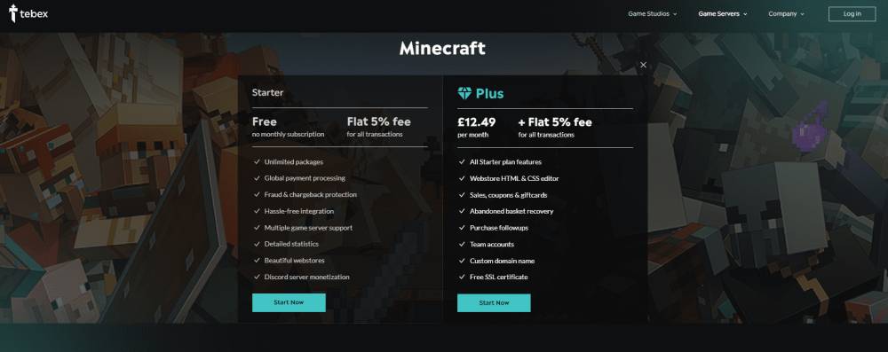 potret membangun Minecraft server (tebex.io)