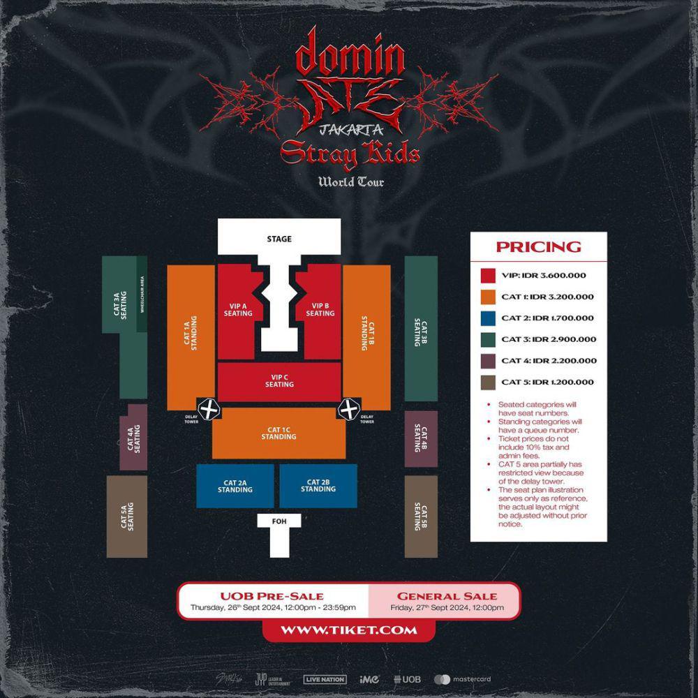 harga tiket konser Stray Kids 2024 di Jakarta (instagram.com/ime_indonesia)