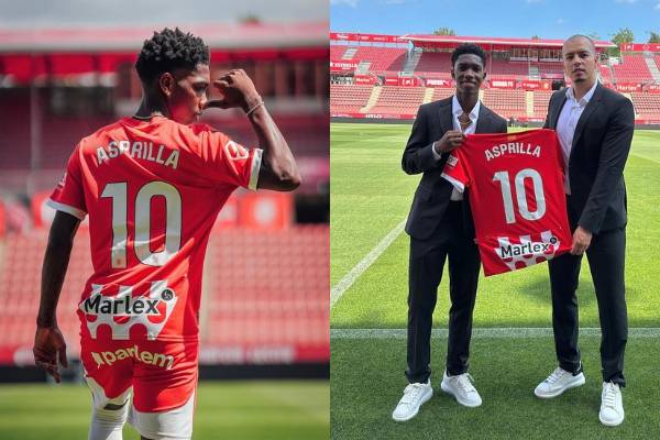 potret Yaser Asprilla saat diperkenalkan sebagai pemain baru Girona. (instagram.com/yaser_asprilla_10)