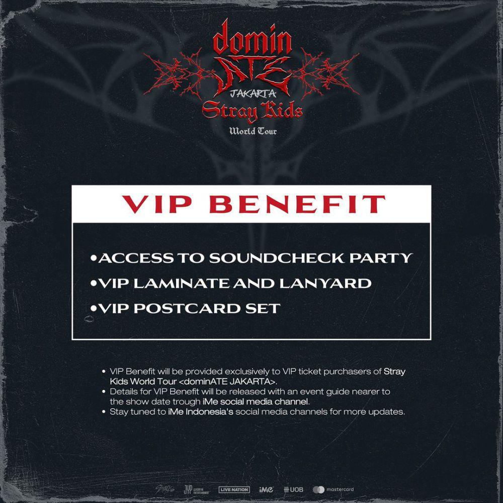 benefit tiket kategori VIP konser Stray Kids 2024 di Jakarta (instagram.com/ime_indonesia)
