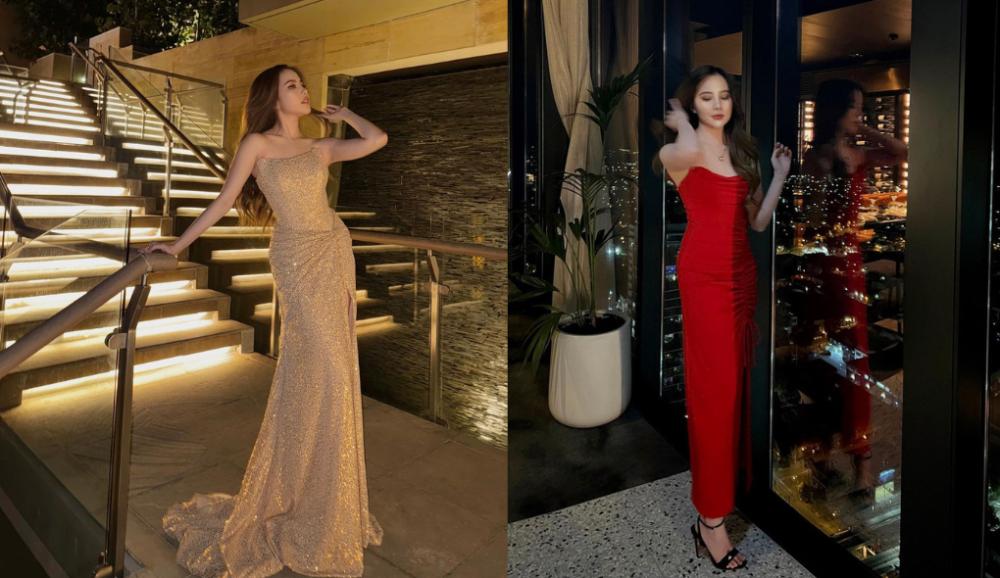 8 Style Glamor ala Agatha Chelsea, Dominasi Long Dress!