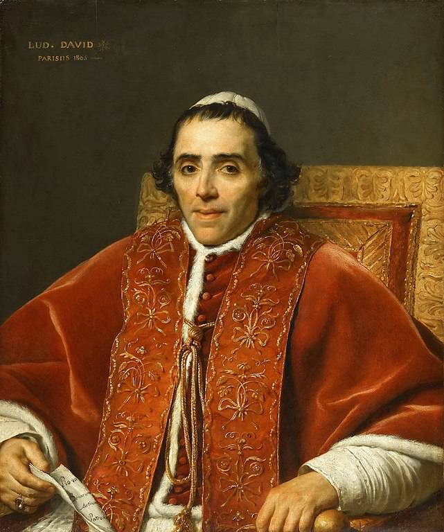 potret Paus Pius VII (commons.wikimedia.org/Jacques Louis David)