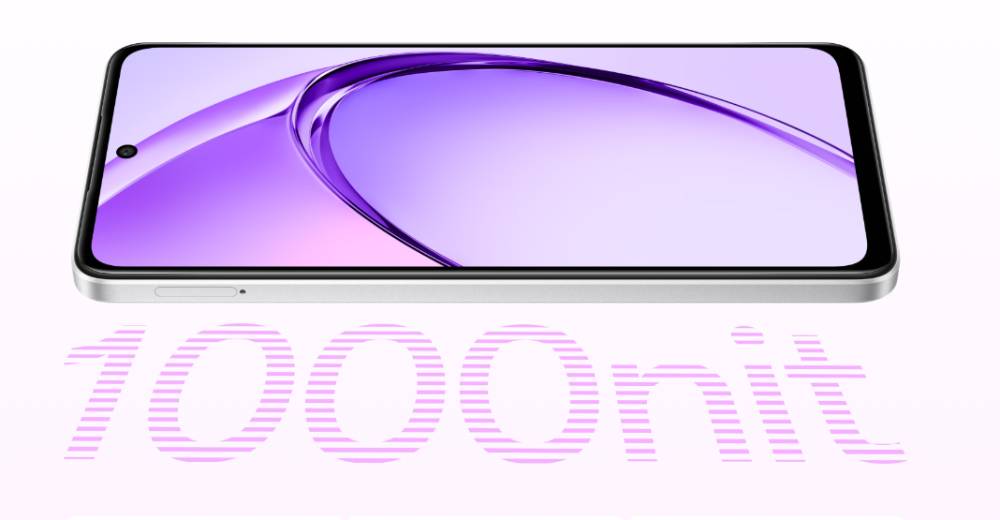 ilustrasi layar OPPO A3x dan OPPO A3 dengan kecerahan puncak 1000 nit (oppo.com)