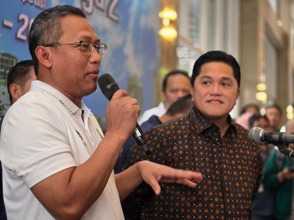 Peresmian PT Pegadaian menjadi sponsor utama kompetisi sepakbola Liga 2 Musim 2024/2025 di gedung Pegadaian Tower Jakarta Pusat, Selasa (3/9). (dok. Pegadaian)