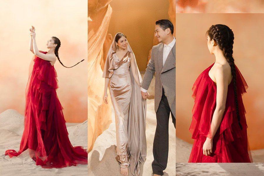 8 Inspirasi Dress dan Makeup Prewedding Clarissa Tanoe, Konsep Unik!