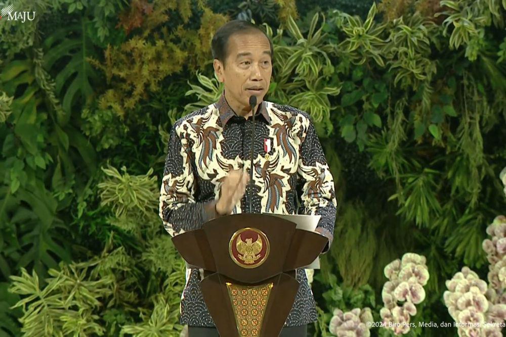 Presiden Joko "Jokowi" Widodo dalam International Sustainability Forum (ISF) di Jakarta, Kamis (5/9/2024). (YouTube/Sekretariat Presiden)