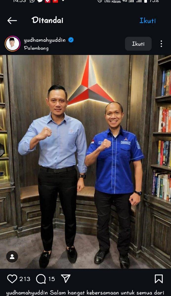Yudha Pratomo Mahyuddin Calon Wali Kota Palembang di Pilkada 2024 (Dok. Instagram/Yudhamahyuddin)