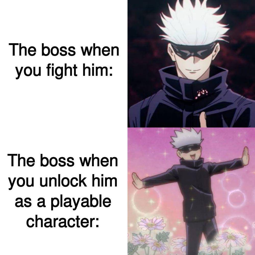 potret meme Gojo (reddit.com/r/Animemes)