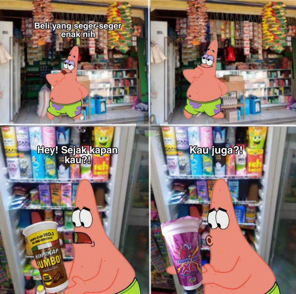 meme SpongeBob tentang warung (facebook.com/Ｏ Ｐ Ｗ Ａ Ｒ Ｎ Ｅ Ｔ)