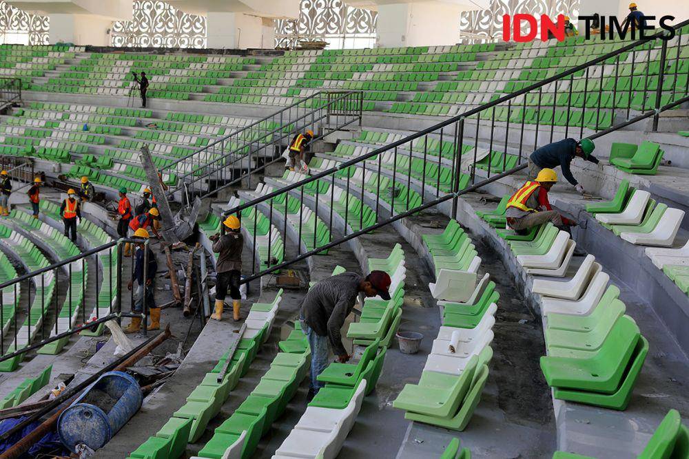 Potret Stadion Utama Sumut di Sport Centre Desa Sena, Kabupaten Deli Serdang, Sumut pada Kamis (5/9/2024). (IDN Times/Arifin Al Alamudi)