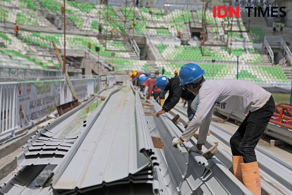 Potret Stadion Utama Sumut di Sport Centre Desa Sena, Kabupaten Deli Serdang, Sumut pada Kamis (5/9/2024). (IDN Times/Arifin Al Alamudi)