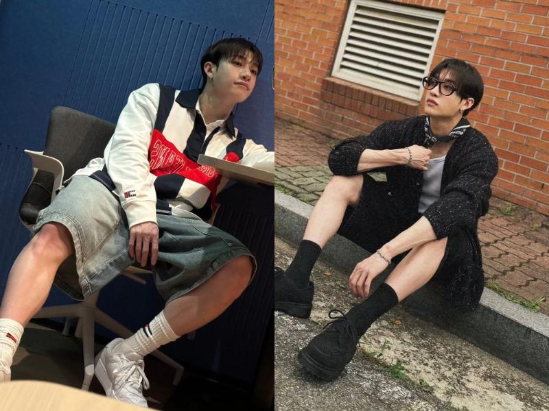 7 Inspirasi OOTD Hitam Putih ala Bang Chan Stray Kids, Modis Maksimal!