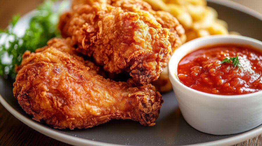 https://img.freepik.com/premium-photo/crispy-fried-chicken-with-spicy-dipping-sauce_1079150-75012.jpg?w=900